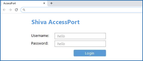 Shiva AccessPort router default login
