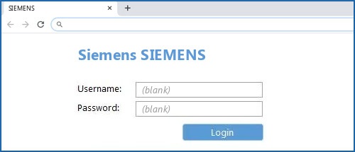 bonen Mysterie baas Siemens SIEMENS - Default login IP, default username & password