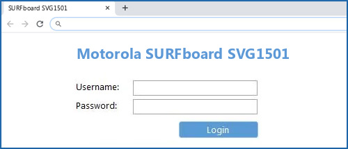 Motorola SURFboard SVG1501 router default login