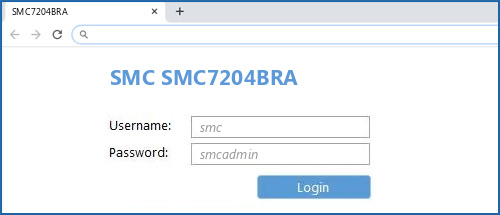 SMC SMC7204BRA router default login