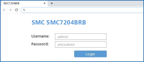 SMC SMC7204BRB router default login