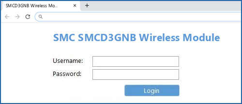 SMC SMCD3GNB Wireless Module router default login