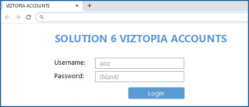 SOLUTION 6 VIZTOPIA ACCOUNTS router default login