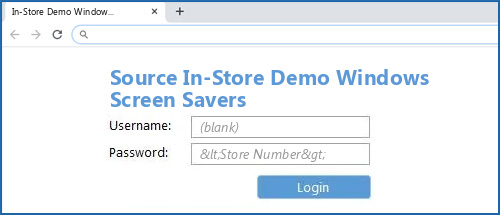 Source In-Store Demo Windows Screen Savers router default login