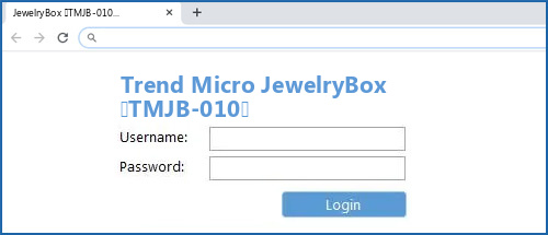 Trend Micro JewelryBox (TMJB-010) router default login