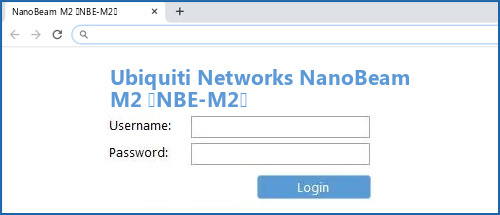 Ubiquiti Networks NanoBeam M2 (NBE-M2) router default login