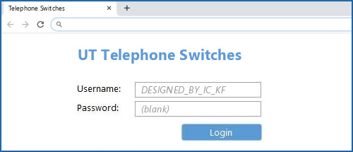 UT Telephone Switches router default login