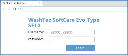 WashTec SoftCare Evo Type SE10 router default login