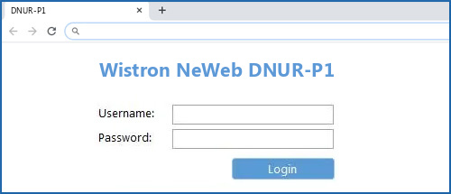 Wistron NeWeb DNUR-P1 router default login