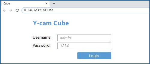 Y-cam Cube router default login