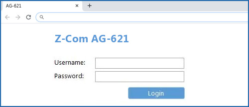 Z-Com AG-621 router default login