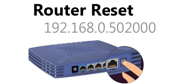 192.168.0.502000 router reset