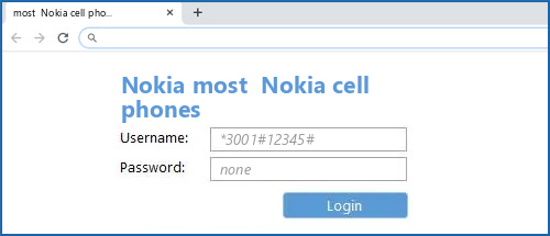 Nokia most  Nokia cell phones router default login
