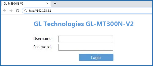 GL Technologies GL-MT300N-V2 router default login