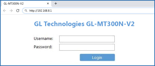 GL Technologies GL-MT300N-V2 router default login