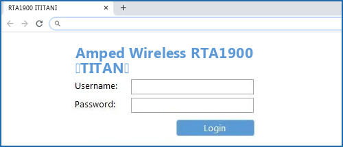Amped Wireless RTA1900 (TITAN) router default login