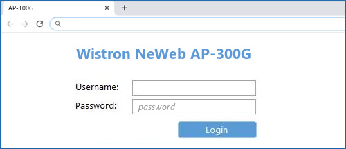 Wistron NeWeb AP-300G router default login