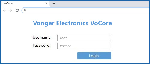 Vonger Electronics VoCore router default login