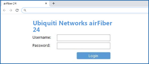 Ubiquiti Networks airFiber 24 router default login