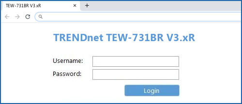 TRENDnet TEW-731BR V3.xR router default login