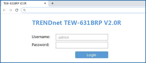 TRENDnet TEW-631BRP V2.0R router default login