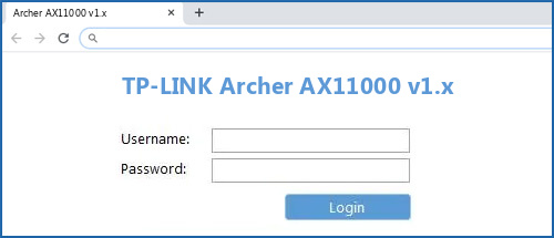 TP-LINK Archer AX11000 v1.x router default login
