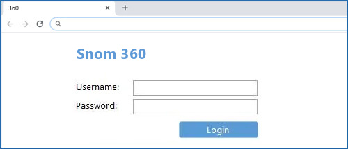 Snom 360 router default login
