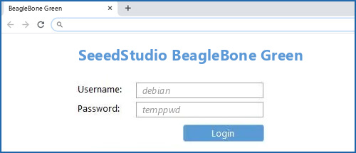 SeeedStudio BeagleBone Green router default login