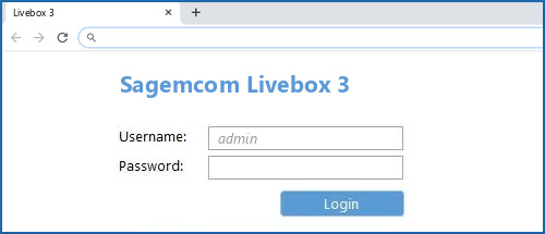 Sagemcom Livebox 3 router default login