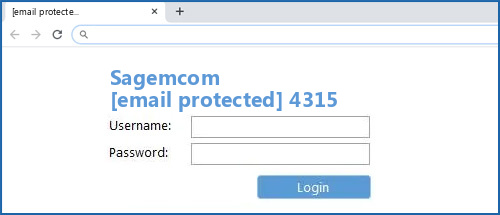 Sagemcom [email protected] 4315 router default login