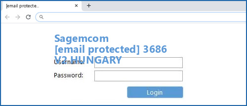 Sagemcom [email protected] 3686 V2 HUNGARY router default login