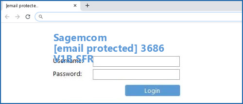 Sagemcom [email protected] 3686 V1B SFR router default login