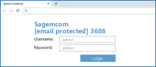 Sagemcom [email protected] 3686 router default login