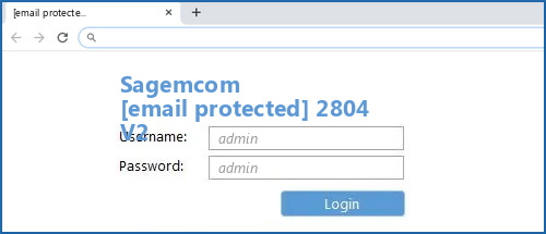 Sagemcom [email protected] 2804 V2 router default login