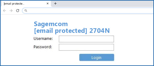 Sagemcom [email protected] 2704N router default login