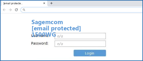 Sagemcom [email protected] 1500WG router default login