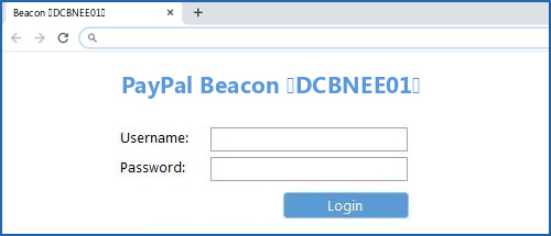 PayPal Beacon (DCBNEE01) router default login