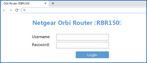 Netgear Orbi Router (RBR150) router default login