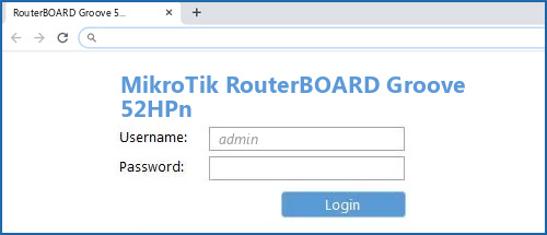 MikroTik RouterBOARD Groove 52HPn router default login