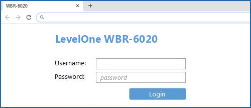 LevelOne WBR-6020 router default login