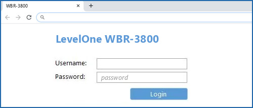 LevelOne WBR-3800 router default login