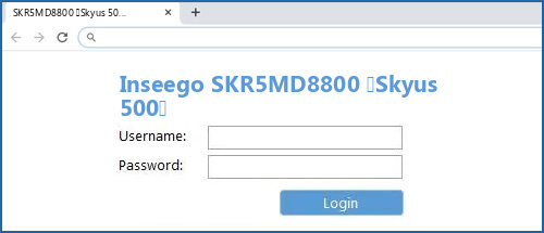 Inseego SKR5MD8800 (Skyus 500) router default login