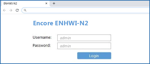 Encore ENHWI-N2 router default login