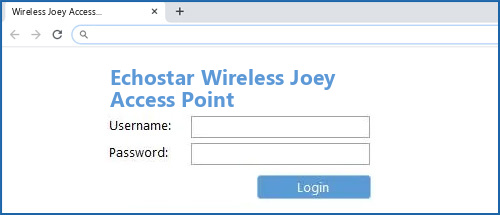 Echostar Wireless Joey Access Point router default login