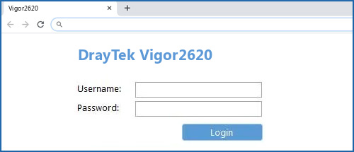 DrayTek Vigor2620 router default login