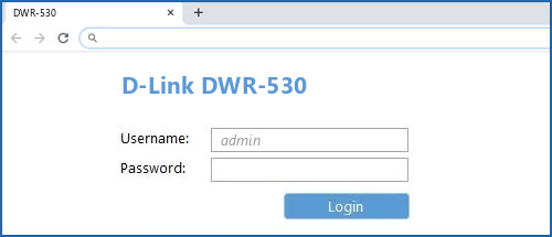 D-Link DWR-530 router default login