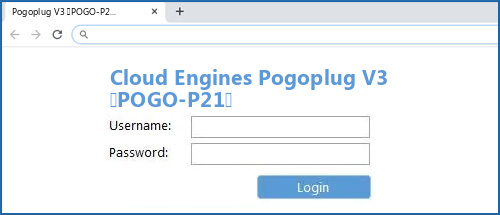 Cloud Engines Pogoplug V3 (POGO-P21) router default login