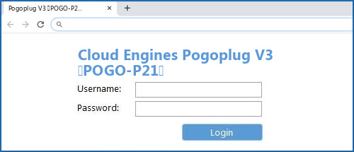 Cloud Engines Pogoplug V3 (POGO-P21) router default login