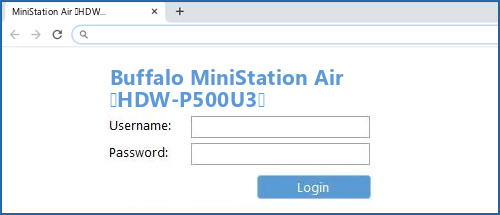 Buffalo MiniStation Air (HDW-P500U3) router default login
