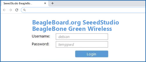 BeagleBoard.org SeeedStudio BeagleBone Green Wireless router default login